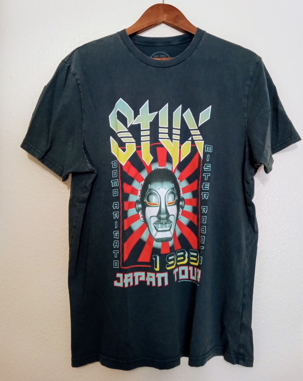 STYX x Lee 1983 Japan Tour Mr Roboto Kilroy Was Here Graphic Tee Shirt  SZ L